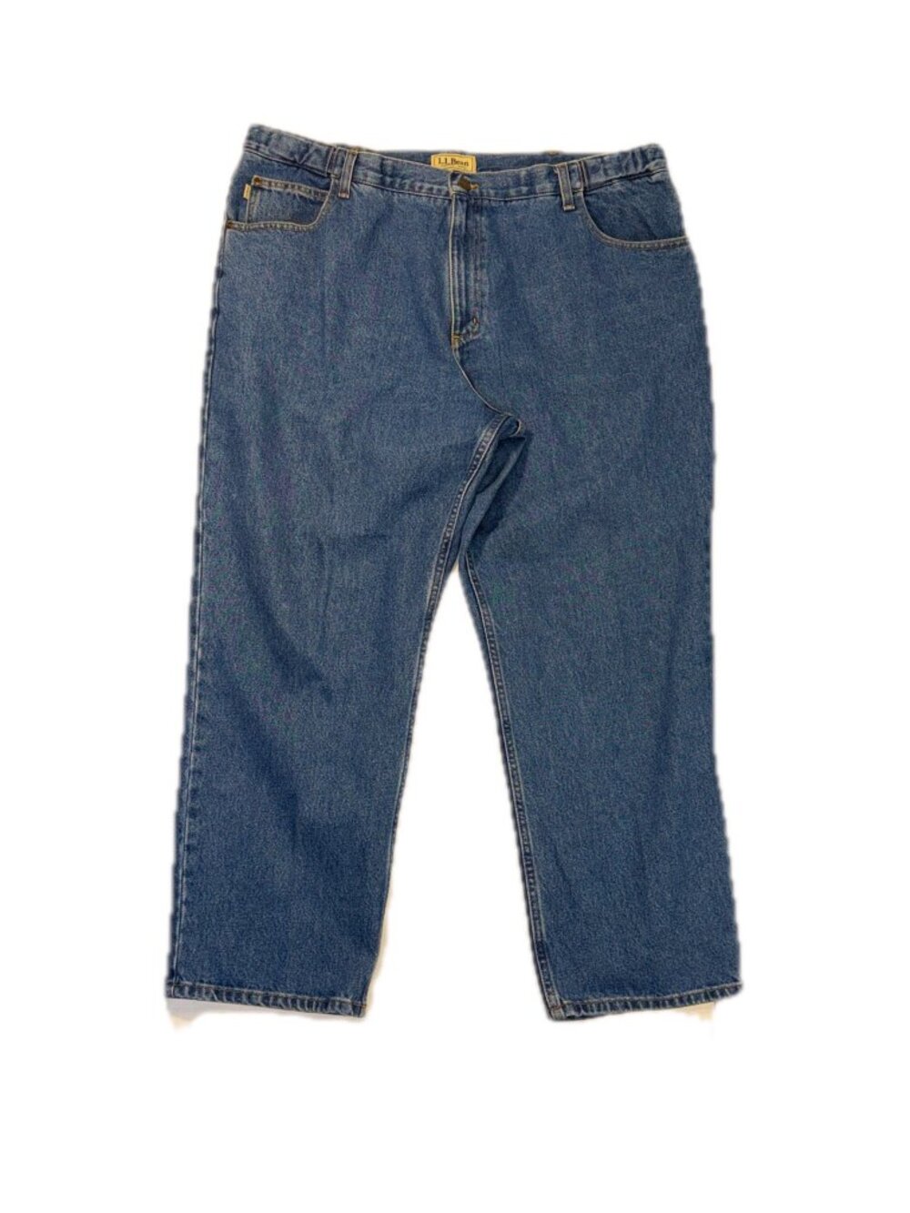 L.L. Bean Men's Comfort Waist Jeans 42x29 Blue Denim Cotton Size 42